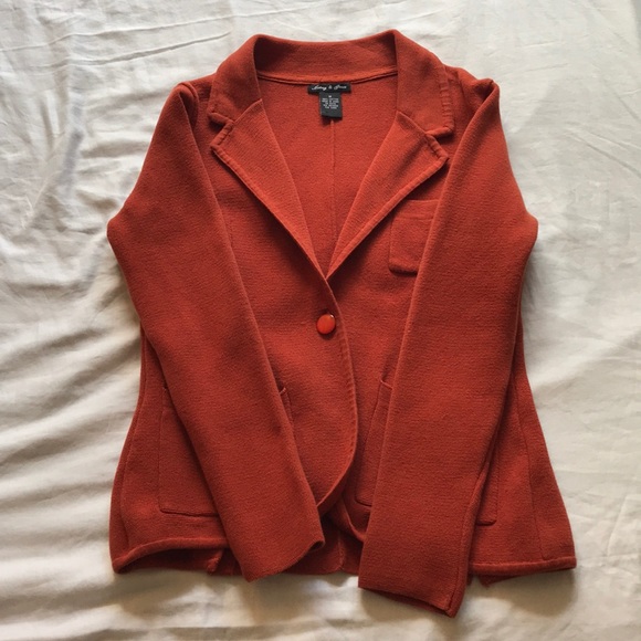 Orange jacket/blazer 100% cotton - Picture 3 of 4